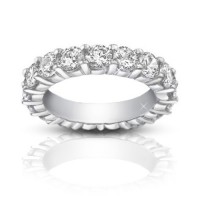 4.00 ct Ladies Round Cut Diamond Eternity Wedding Band Ring